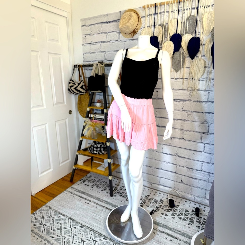 Lyaner Ruffle Hem Mini Skirt